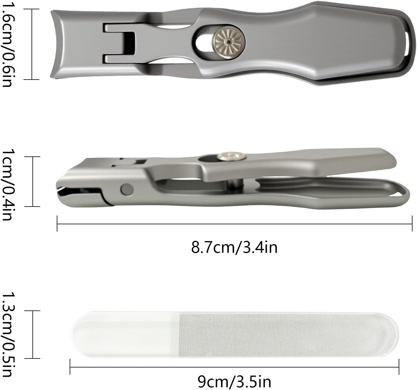 Nail Clippers for Thick Nails,Large Wide Jaw Opening Toe Nail Clippers for Seniors,Stainless Steel Portable Ultra Sharp Nail Clipper,Pedicure,Men & Women Big.2 pack