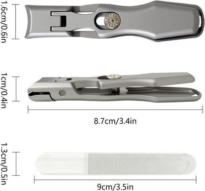 Nail Clippers for Thick Nails,Large Wide Jaw Opening Toe Nail Clippers for Seniors,Stainless Steel Portable Ultra Sharp Nail Clipper,Pedicure,Men & Women Big.2 pack