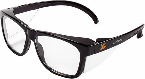 KleenGuardâ„¢ V30 Maverick Eye Protection (49309), with KleenVisionâ„¢ Anti-Fog Coating, Clear Lenses, Black Frame (Qty 1), Clear Lenses/Black Frame