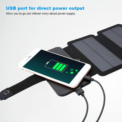 Topyond Solar Power Bank 25000mAh Foldable Solar Panel Charger, USB Portable Battery Pack with Solar Charging for Camping Hiking Travel