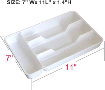 Pack of 2 Small Silverware Tray,Cutlery Tray, Keeps Forks and Spoons Perfectly Stacked by LiangTing