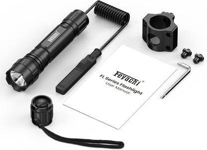 Feyachi FL22-MB Tactical Flashlight 1200 Lumen LED Weapon Light with Low Profile Mlok Flashlight Mount,and Pressure Switch Included
