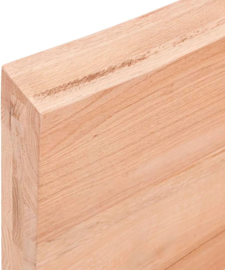 Light Brown Solid Wood Table Top 180x60x(2-6) cm, Treated, Live Edge, Kitchen Replacement Table, Dining Table, Desktop Surface, Versatile Tabletop