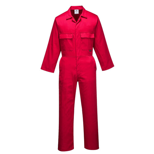 Portwest S999 Euro Workwear Polycotton Workwear Overalls for Men Red, M