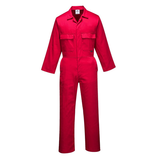 Portwest S999 Euro Workwear Polycotton Workwear Overalls for Men Red, M