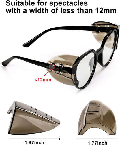 YunTuo 2/4 Pairs Eye Glasses Side Shields for Prescription Glasses - Fits Small to Medium Eyeglasses