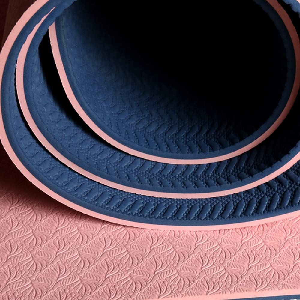 FP-TECH Yoga Mat Padded Non-Slip Fitness Pilates Gymnastics TPE Mat with Bag 183 x 68 x 0.8 cm