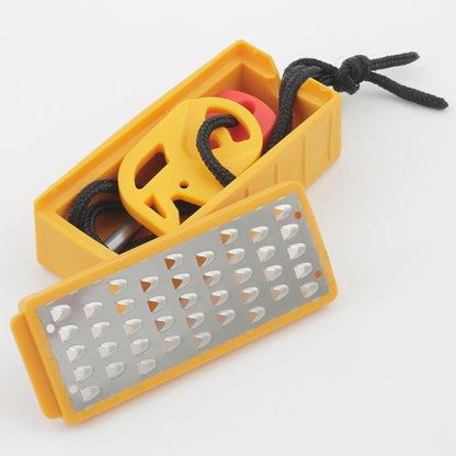 Kulywon MagnesiumFire StarterWaterproof Backcountry Camping Hiking Hunting Backpacking Outdoor SurvivalFire Striker Kit PackPal TinderMaker Rechargeable Lamp Camping (Yellow, One Size)