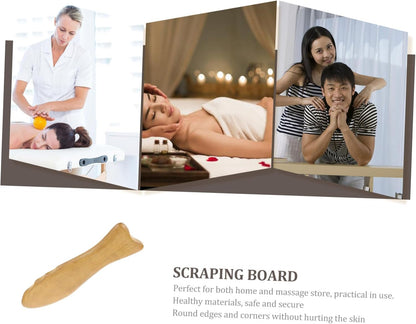 Healeved 1PC Natural Sandalwood Board Facial Care Scraping Plate for Skin Lifting Relaxation Aging Lightweight Portable Wooden Massage Tool for Home Travel