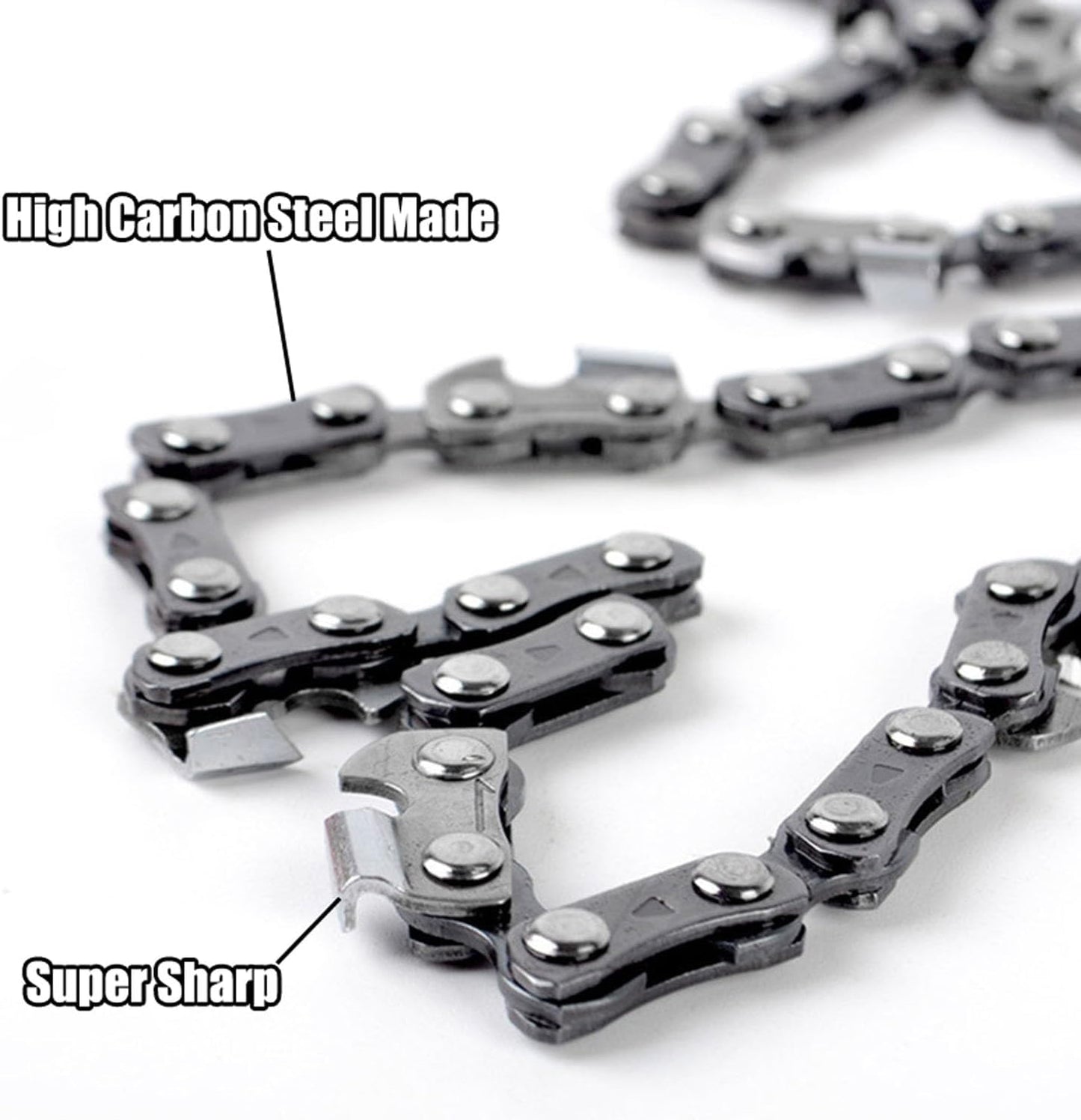 WELLYUK Survival Pocket Chain Saw 24 Inch with Teeth Blades Heavy Duty Steel Rope Chainsaw, 11 Teeth Compact Wood Cutting Hand Saw Tools for Outdoor Camping Hiking Hunting Tree Trimming Firestarter