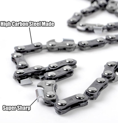 WELLYUK Survival Pocket Chain Saw 24 Inch with Teeth Blades Heavy Duty Steel Rope Chainsaw, 11 Teeth Compact Wood Cutting Hand Saw Tools for Outdoor Camping Hiking Hunting Tree Trimming Firestarter