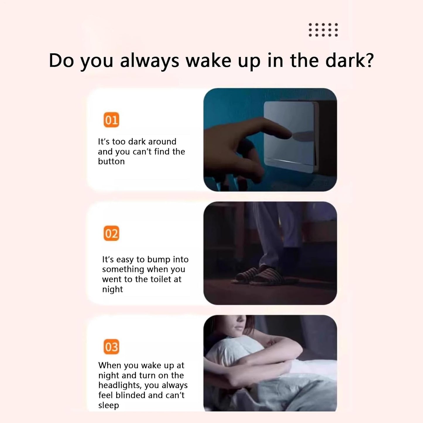 Sensor Lights Indoor, Magnetic Motion Lamps, Smart Portable Nightlight, Ricaricabile LED Light, Ideale per Home Decor, Staircase, Bedroom, Kitchen, Hallway, Room Lighting