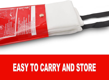 TOPEX 1.0m x 1.0m Fire Blanket Emergency Fire Blanket Home Fireproof Blanket Cotton Glass Fire Retardant Blankets for Emergency Survival Safety for Offices, Kitchen, Warehouse