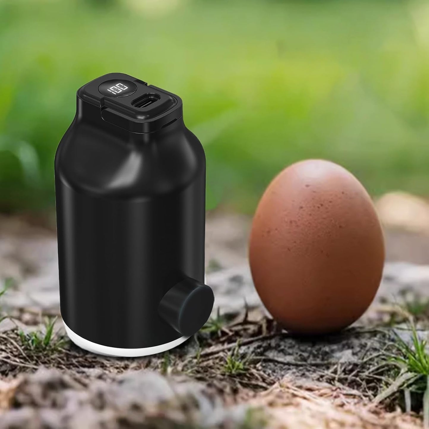Rechargeable Air Pump, Electric Inflatable Device, Portable LED Light Accessory, Five Nozzle Kit for Pool Camping Sleeping Bags, Travel Gear Inflation for Outdoor Use