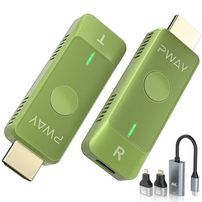 Wireless HDMI Transmitter and Receiver with 4K Adapter Decode, Plug & Play Portable 2.4G/5G 1080P Wireless HDMI Extender Kit for Streaming Video and Audio to Monitor from Laptop/PC/TV Box/Projector