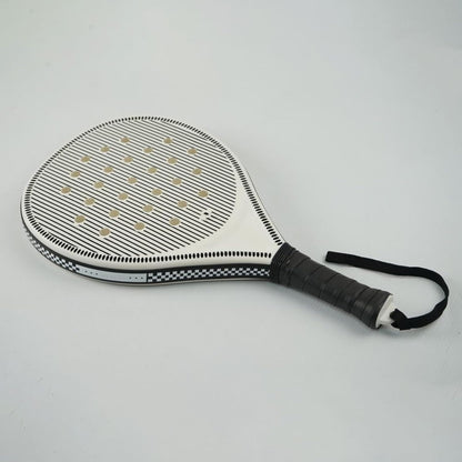 Paddle Tennis Racquets, Lightweight Tennis Paddle Racket, Convenient Sports Gear, Ergonomic Sturdy Grip Handle for Outdoor Travel Training Use, Carbon Fiber + Foam