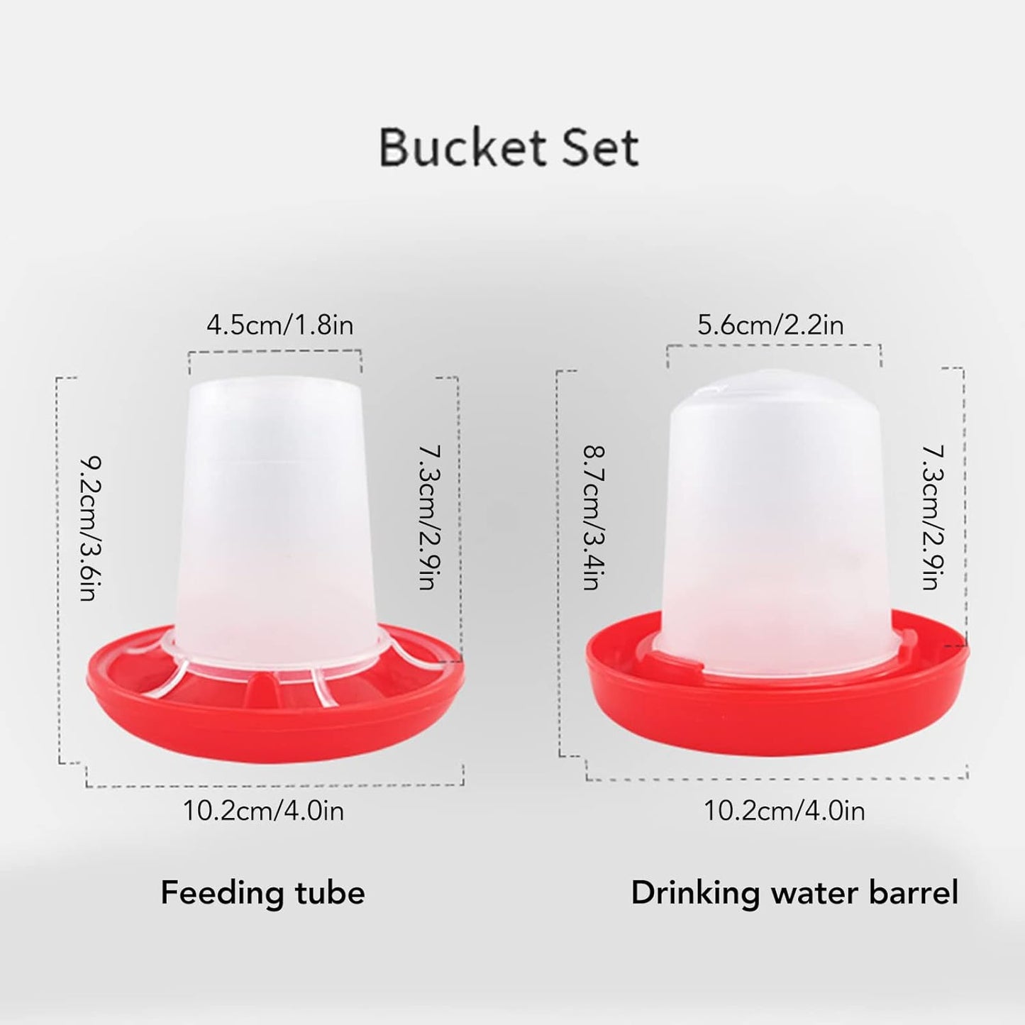 Chick Feeder and Drinker Kit, Easy Clean Plastic Automatic Feeding and Watering Feeder for Chicks
