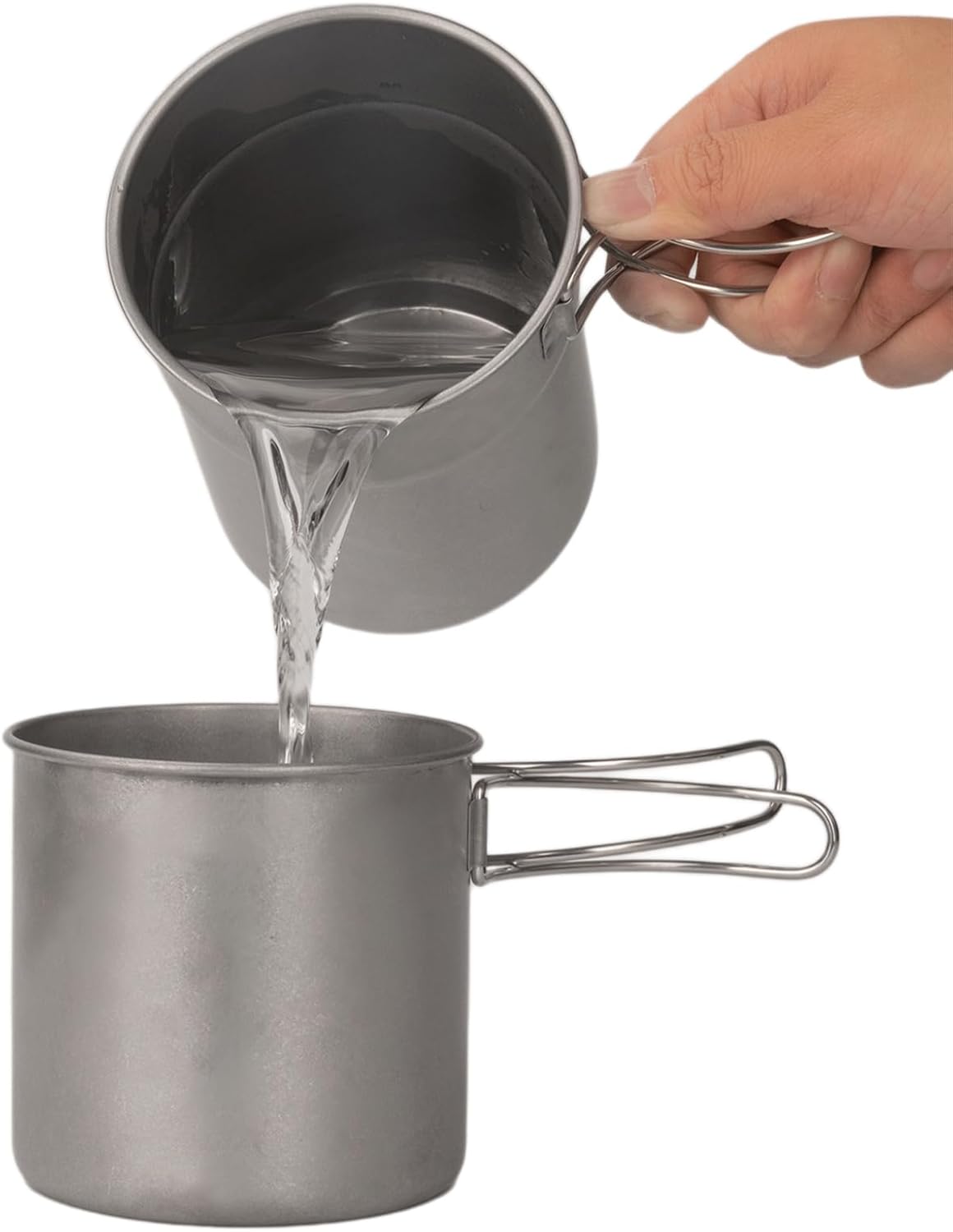 Camping Pots, 2X Stainless Steel, Outdoor Cooking Set, Capacity, Portable Survival Equipment, Lightweight Hiking Gear, Travel Meal Prep Tool, Picnic Supplies, 1000ml