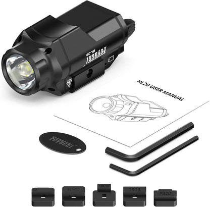 Feyachi HL-20 Compact Tactical Handgun Weapon Light 400Lumen Flashlight for Airsoft Handgun Pistol