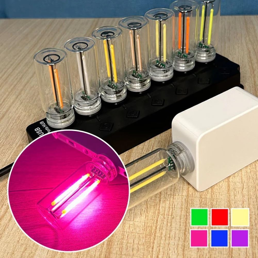 USB Touch Night Light, Car USB Night Light Touch Dimmable LED Filament Lamp,for Bedroom, Bathroom, Hallway, Car (Beige)