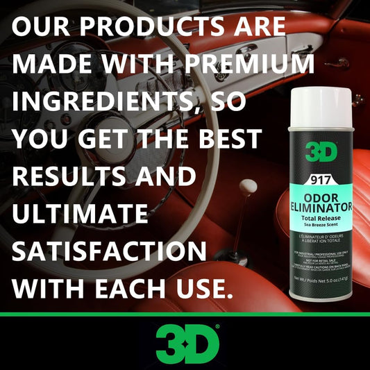 3D Odor Eliminator Total Release Fogger, Powerful Air Freshener and Odor Control, Aerosol Bomb Neutralizes Unwanted Smells in Home Office RV, Sea Breeze Scent, 5 oz