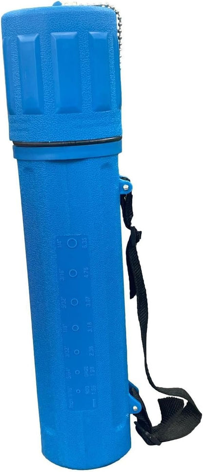 Oshhni Welding Rod Holder Welding Rod Canister 15 inch Airtight with Strap Workspace Organization Airproof Welding Rod Storage Tube, Blue