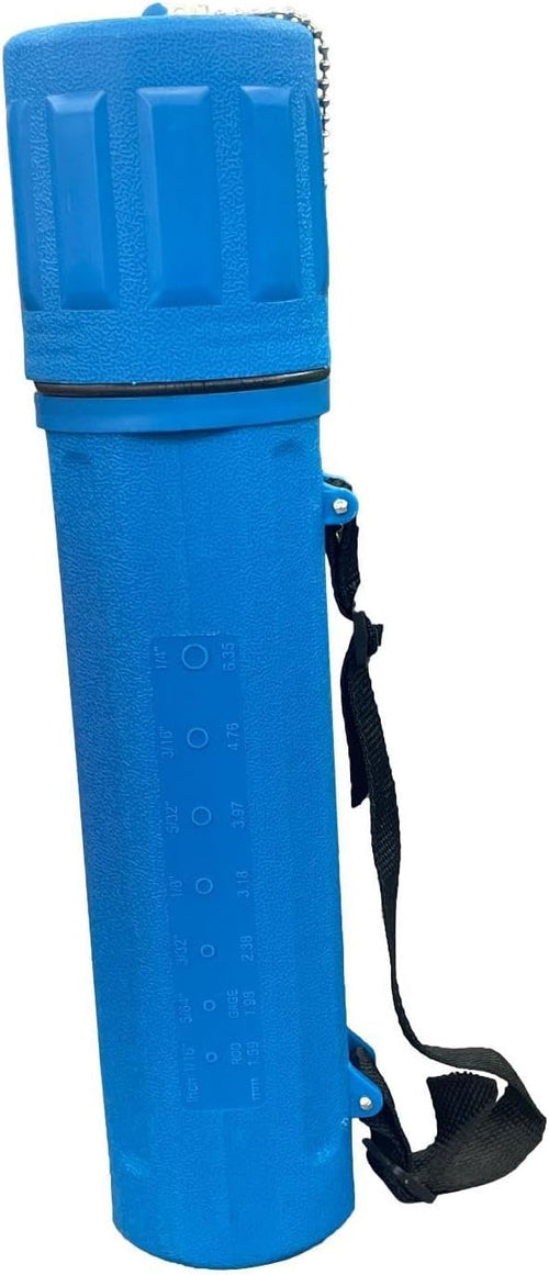 Oshhni Welding Rod Holder Welding Rod Canister 15 inch Airtight with Strap Workspace Organization Airproof Welding Rod Storage Tube, Blue