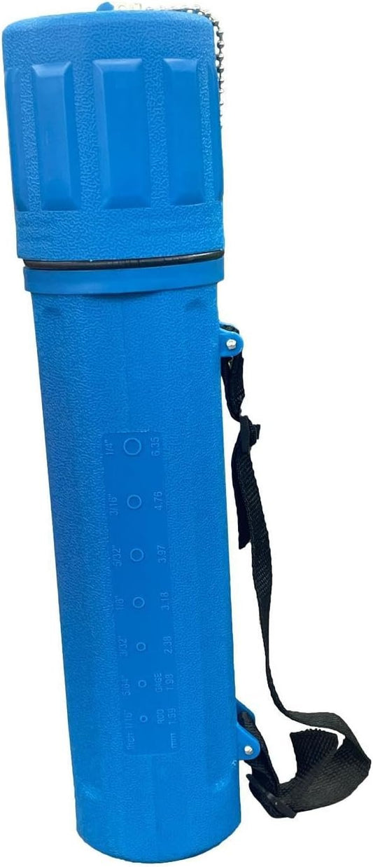 Oshhni Welding Rod Holder Welding Rod Canister 15 inch Airtight with Strap Workspace Organization Airproof Welding Rod Storage Tube, Blue