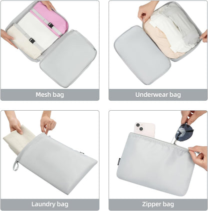 BAGAIL Pack of 10 Packing Cubes of Various Sizes for Travel Accessories Luggage Carry On Suitcase
