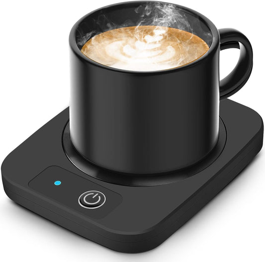 Azyh Coffee Mug Warmer, Electric Candle Warmer for Desk with Aluminum Metal Panel, 55℃ Beverage Mug Warmer for Coffee, Milk, Tea, Cocoa, Candle, for Coffee Lovers Home Office