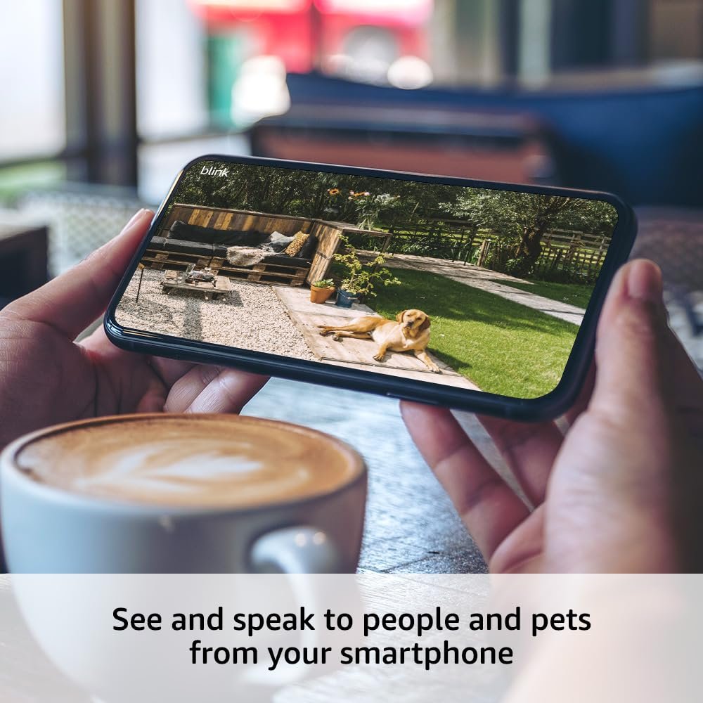 Introducing Blink Outdoor 4 â€” Wireless smart security camera, two-year battery life, enhanced motion detection, two-way audio, HD live view, Works with Alexa â€“ Add-on (Black)
