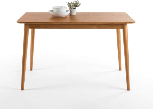 ZINUS Jen 47 Inch Wood Dining Table/Solid Wood Kitchen Table/Easy Assembly, Natural