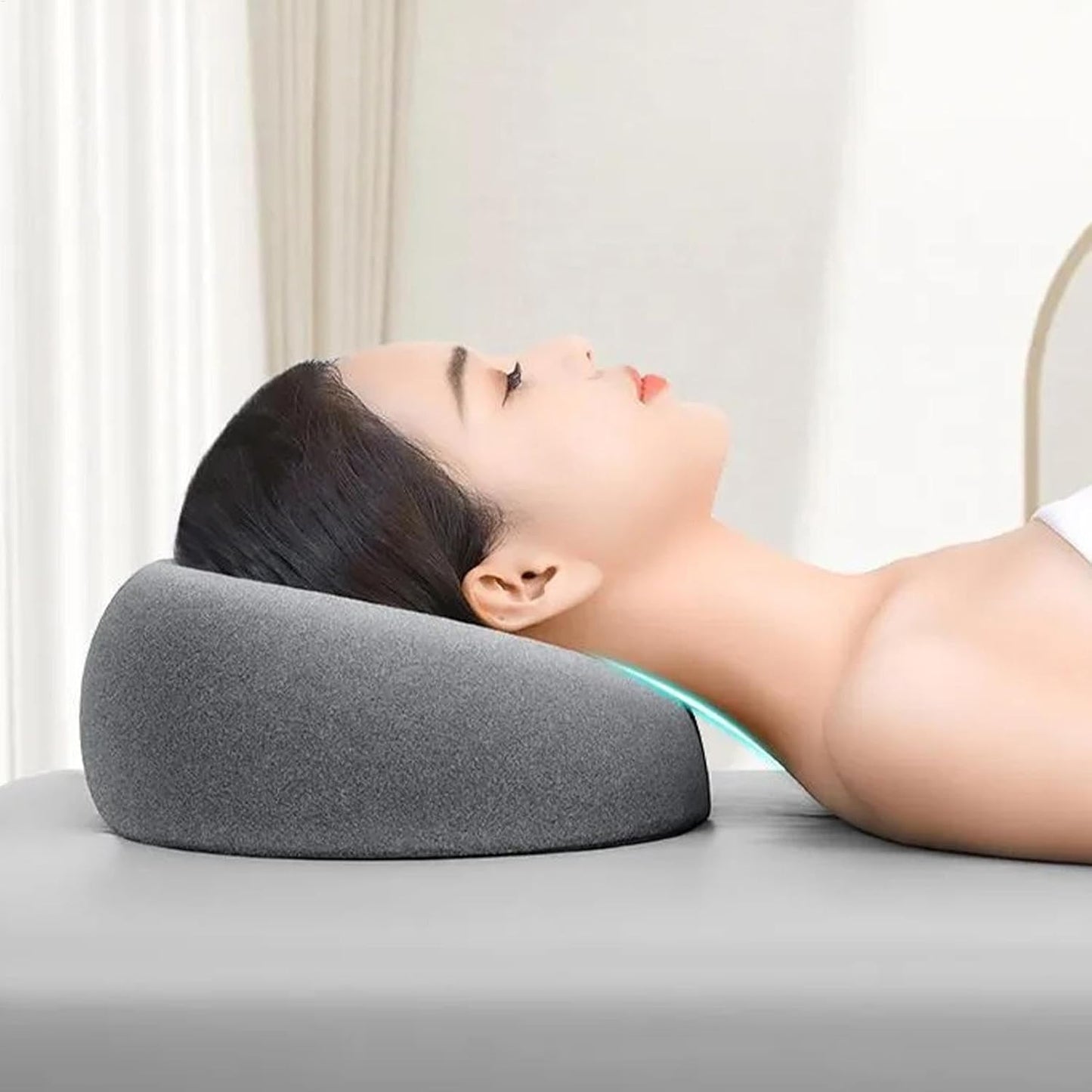 Prone Home Massage Headrest Face Down Pillow Massage Headrest Facial Cushion Super Soft Milk Silk Travel Neck Pillow for All-Season Comfort