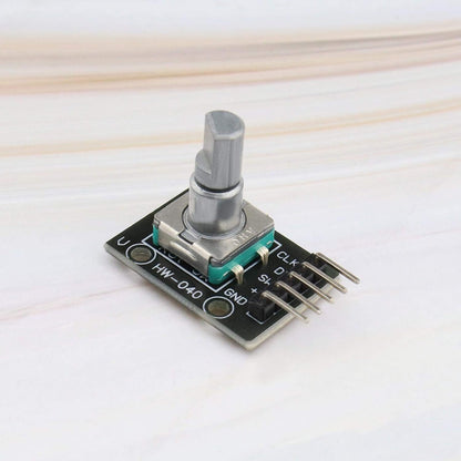 EMSea KY-040 360 Degree Rotary Encoder Module Brick Sensor Development Board with Knob Button Cap 5V 20 Pulse Circle 5 Pack
