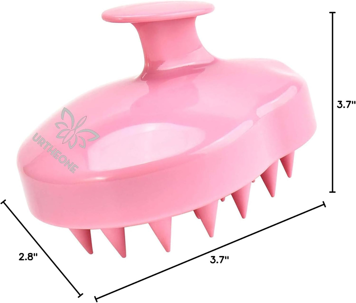 Soft Silicone Hair Scalp Massager Shampoo Brush for Wet Dry Oily Curly Straight Thick Thin Rough Long Short Natural Men Women Kids Pets Hair Care Tools（Pink