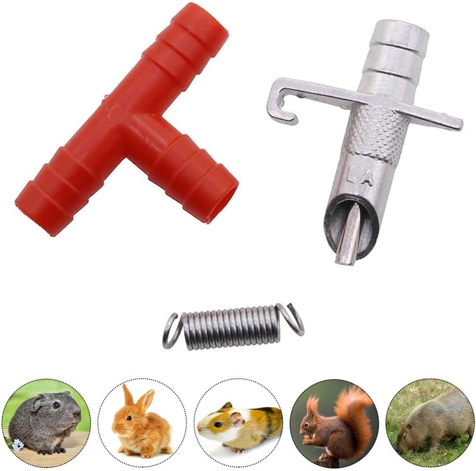 Nipple Drinker, 10 Pcs Automatic Water Feeder Nipple Waterer Rodent Watering System for Rabbit Bunny Guinea Ferret Mice