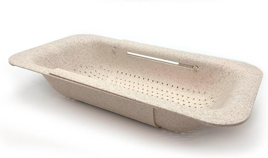 Starfrit Gourmet ECO - Over-The-Sink Colander - Expands up to 19.7" - Up to 4.2 L Capacity - Wheat Straw Fibers