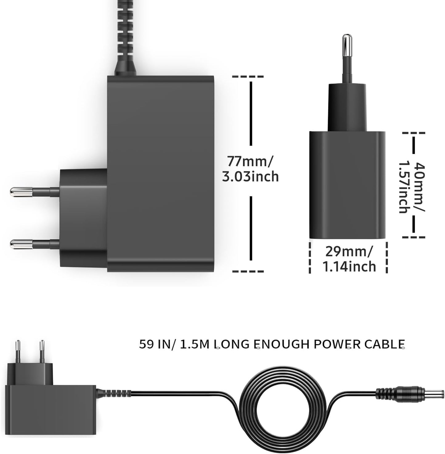 TAIFU 36 V 500MA Charger for Mibode V28, Anyson Stars 5 Anyson Vortex 7, Laresar Ultra 7, HOMPANY SmartVac11, Smoture VAC01 VAC02, Chebio V18 Wireless Vacuum Cleaner Power Supply Charger