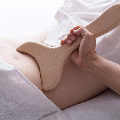 Allshow Wooden Gua Sha Tools Professional Lymphatic Drainage Tool Wood Therapy Massage Tools for Maderoterapia (Burlywood)