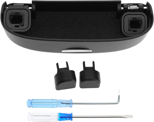 EMSea Sunglasses Case with Installation Tools Compatible with Toyota CHR, Corolla, RAV4, Yaris, Camry Car Sunglasses Storage Box Organizer Interior Accessories Black