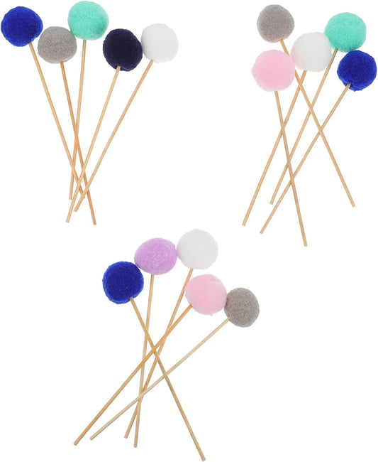 HEATSHAKING 15Pcs Aromatherapy Diffuser Sticks with Ball Safe No Flame Needed for Essential Oils Fragrances Decorative Functional Home Air Fresheners Random Color