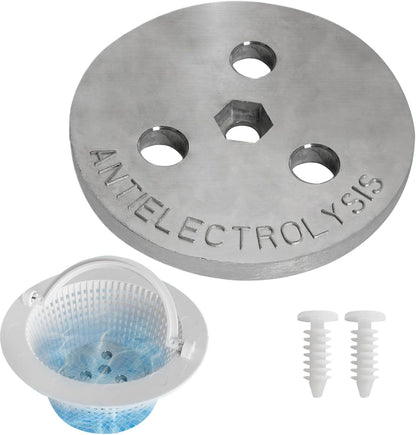 Zinc Anode, Saltwater Pool Plate, 3.15x3.15x0.39inch, Equipment Protection Accessory, Resistant Block, Standard Size, Ideal for Outdoor, Indoor, Swimming Pool Use
