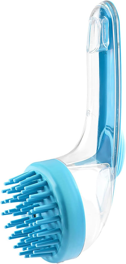Dog Bath Brush Scrubber, Soft Dog Shower Brush with Long Handle, Grooming Tool Cleaner Reusable Cat Comb for Long Short Hair Small Animals Puppy