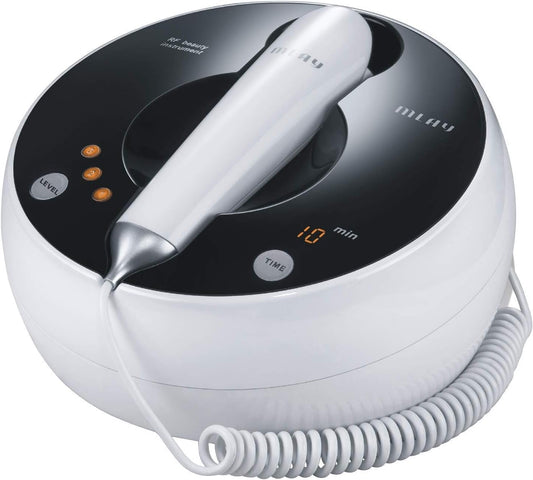 MLAY RF Radio Frequency Facial And Body Skin Care Machine - Skin Care Tools, Face Sculpting Tool, Neck Face Massager - Professional Home RF Lifting Skin Care Device - Salon Effects/More Safe (White)