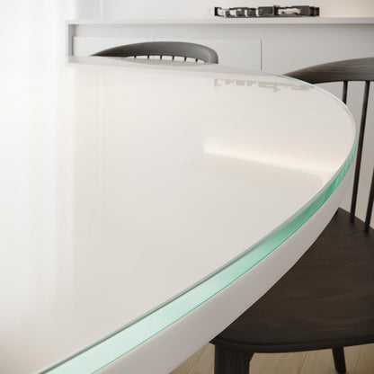 Royalty 24" Inch Round Tempered Glass Table Top – Clear Table Top Glass – Useful for Replacement, Tabletop Protector, Patio, Dining, Coffee, Desks - 1/2" Thick Beveled Edge