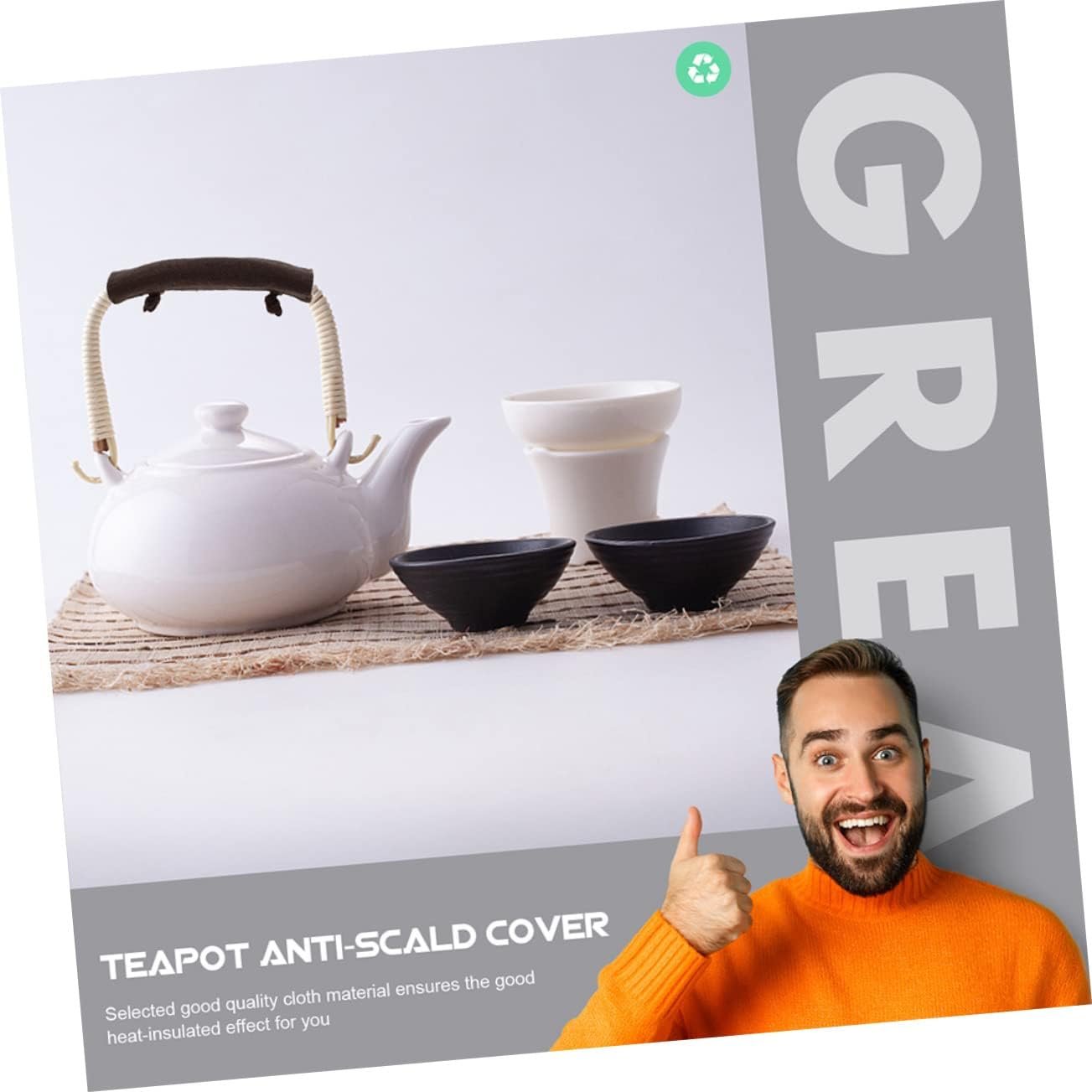 CONGARTENO Teapot Handle Protectors Kettle Handle Cover Washable Reusable for Tea Kettle