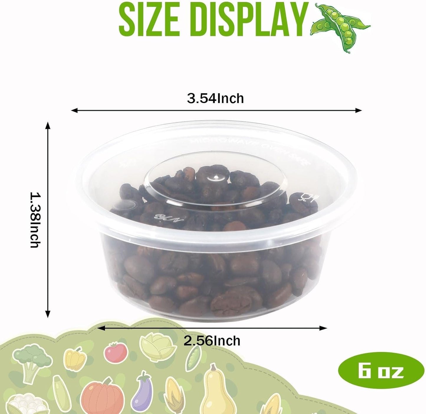 Augshy 40 Pack Small Slime Containers with Lids, Jello Shot Cups Condiment Containers Plastic Portion Cups with Lids for Sauce Salad Dressing Food Storage Containers(6 oz)