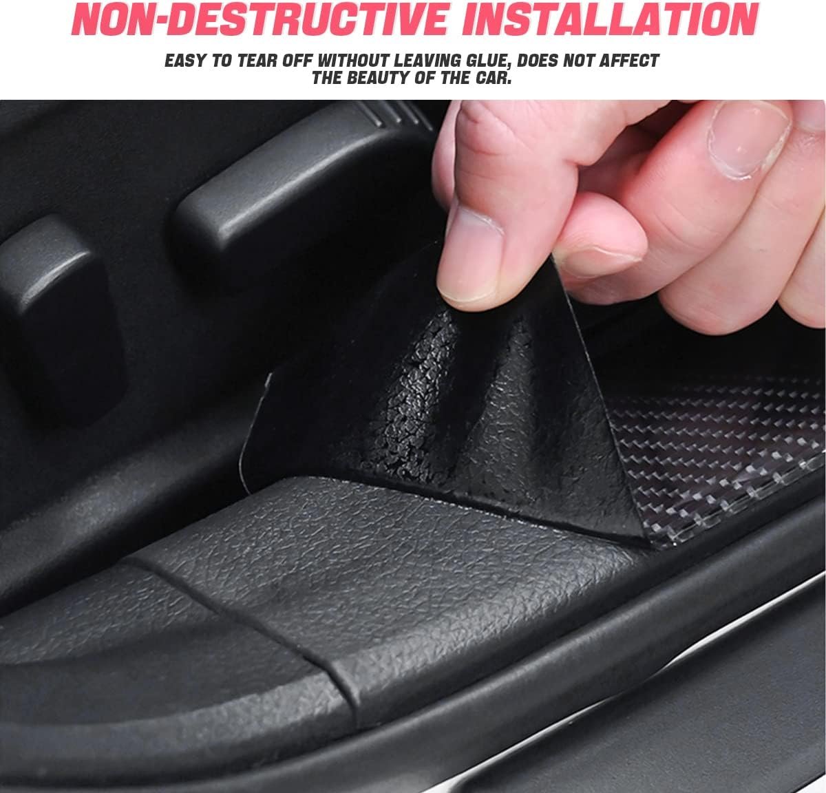 Car Door Entry Guard, Anti-Collision Adhensive Protector Tape, Scratch Cover for Car Door Sill, Rear Bumper, Handles, Fit for Most Cars, Vehicles, SUVs, Auto Exterior Accessories (2 x 394 inches)