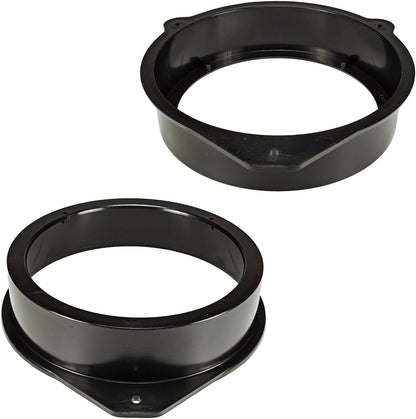 tomzz Audio 2803-013 Speaker Ring Adaptor Brackets Compatible with Audi A3 8P A4 B6 B7 Q7 Front Rear Door 165mm DIN Speaker