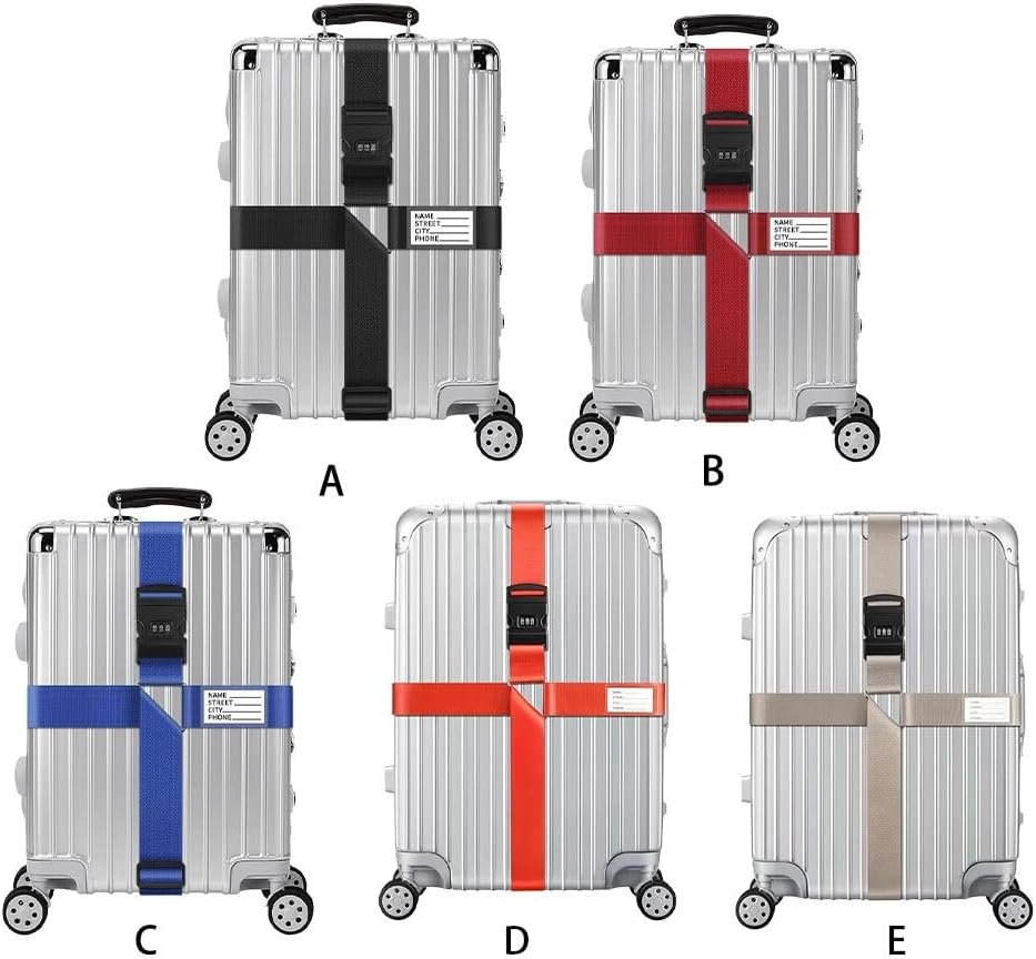 Personalised Suitcase Straps Durable Nylon Adjustable Size Password Locking Is Set To Property Security Luggage Straps